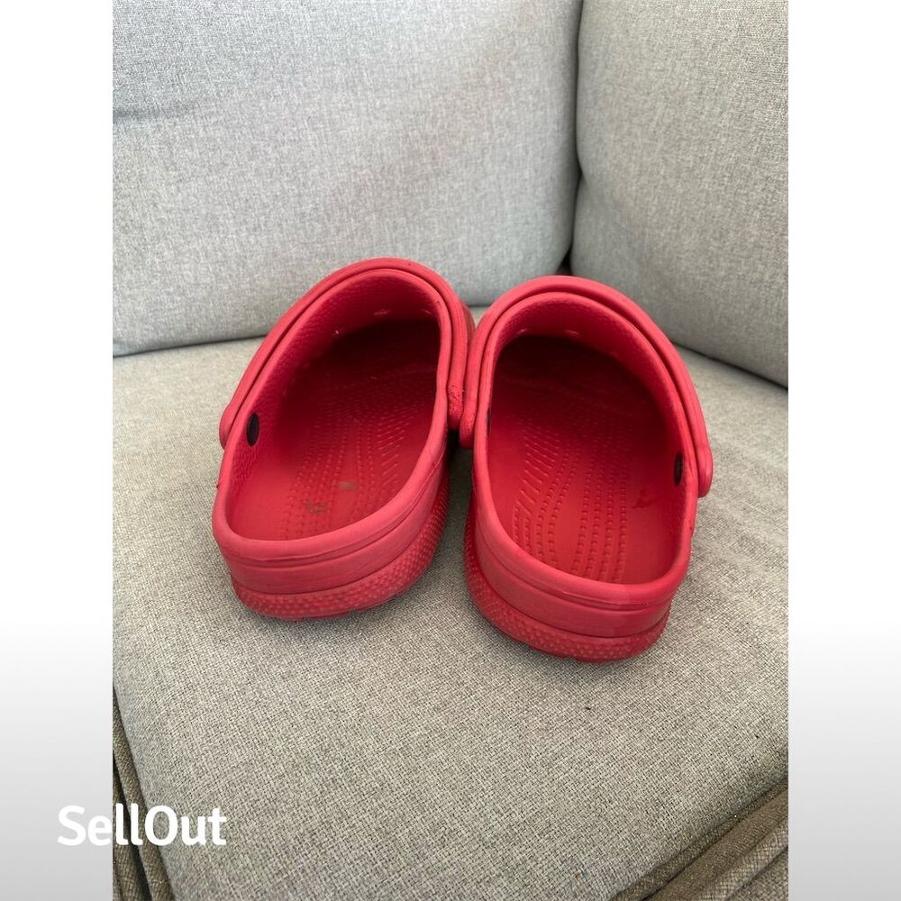 Crocs Baya Clog Red Slip-On Sandals Unisex M10/W12 Casual Summer - Picture 5 of 8